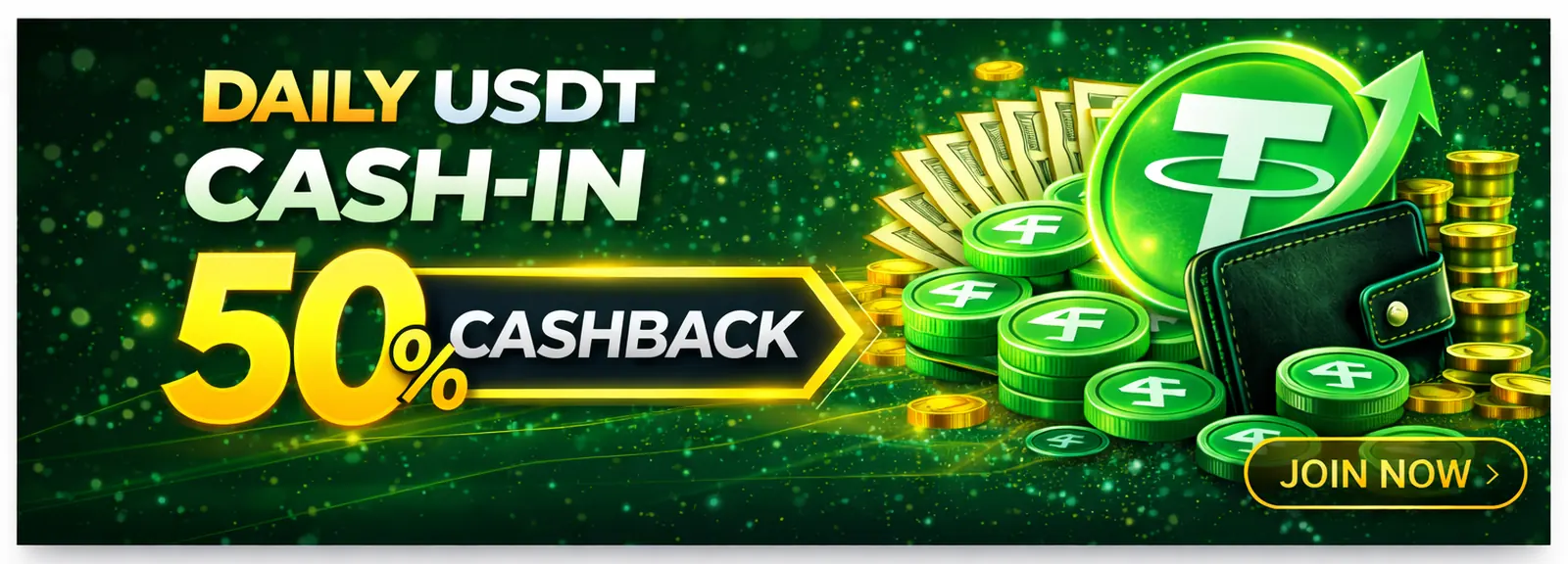 USDT CASHBACK 50%