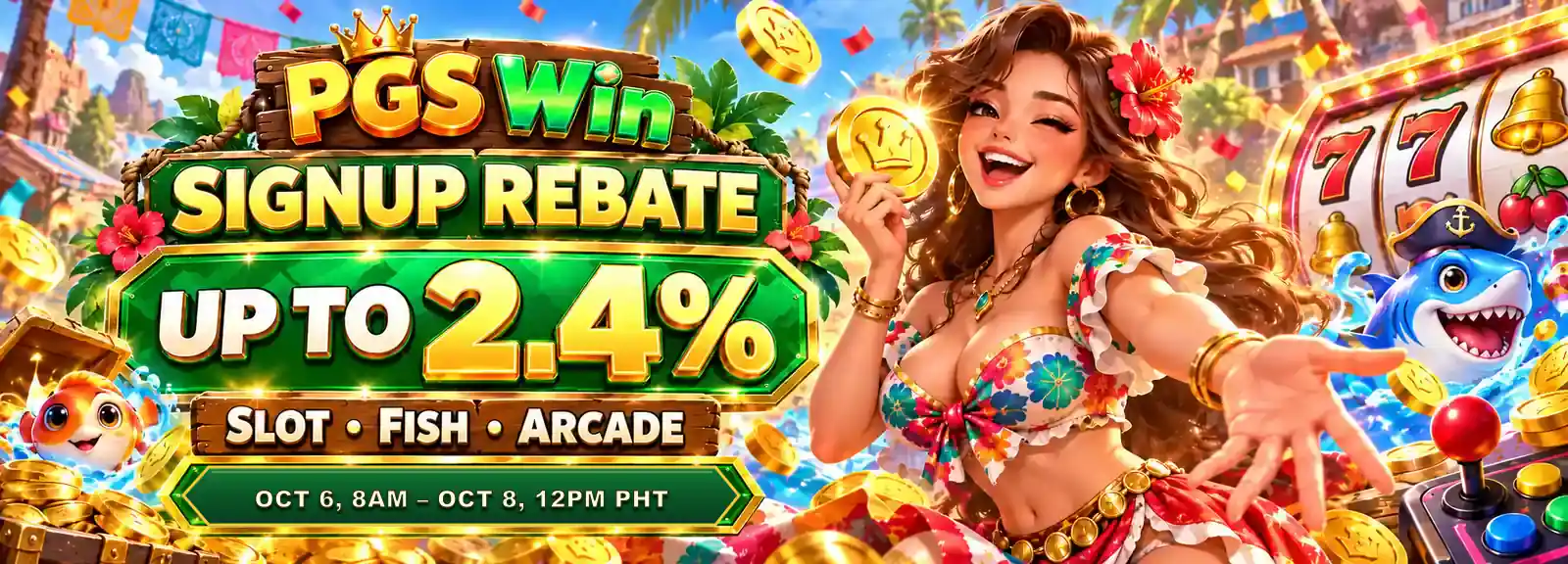 New Player 14-Day Signup Rebate &ndash; Up to 2.4%